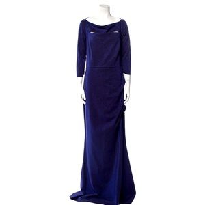 Chiara Boni Evening Gown Cowl Neck Long Dress Size XL—- Size 14
